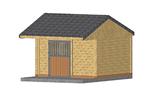 Extra sterke gesloten weidestal 3,5 x 3,5 m