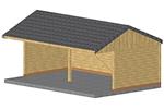 Extra sterke open weidestal 7,0 x 3,5 m