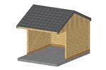 Extra sterke open weidestal 3,5 x 3,5 m