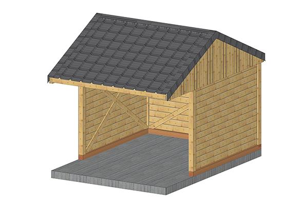 Extra sterke open weidestal 3,5 x 3,5 m